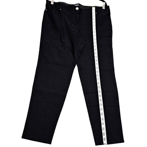 Black Stretchy Slim-Fit Pants For Women Size 12 By Soho Apparel Ltd - Picture 6 of 8
